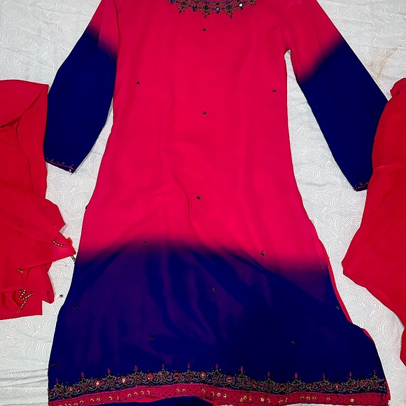 Pakistani/Indian 3 piece suit/shalwar - Picture 1 of 5